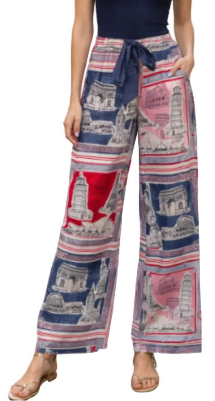 NEW FATE women's world traveler pants in blue